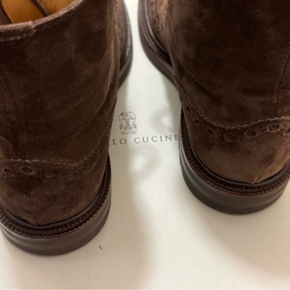 Brunello Cucinelli brogue suede boots 41 - Picture 5 of 7